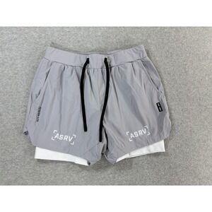 ASRV Terra Lite Compression Lined Athletic Shorts (Men's Small) Gray  - 4"